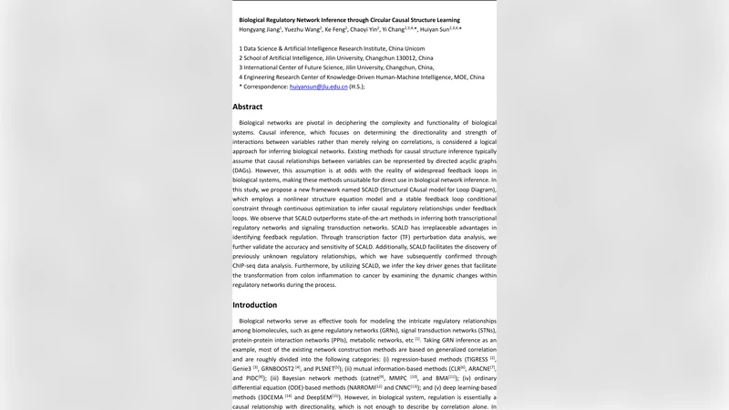 Biological Regulatory Network Inference through Circular Causal Structure Learning