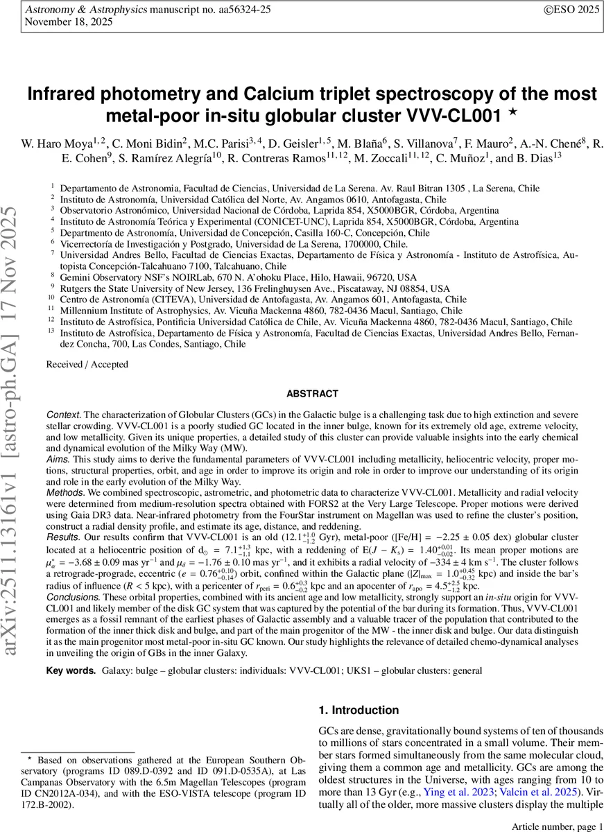 Infrared photometry and CaT spectroscopy of the most metal-poor in-situ globular cluster VVV-CL001