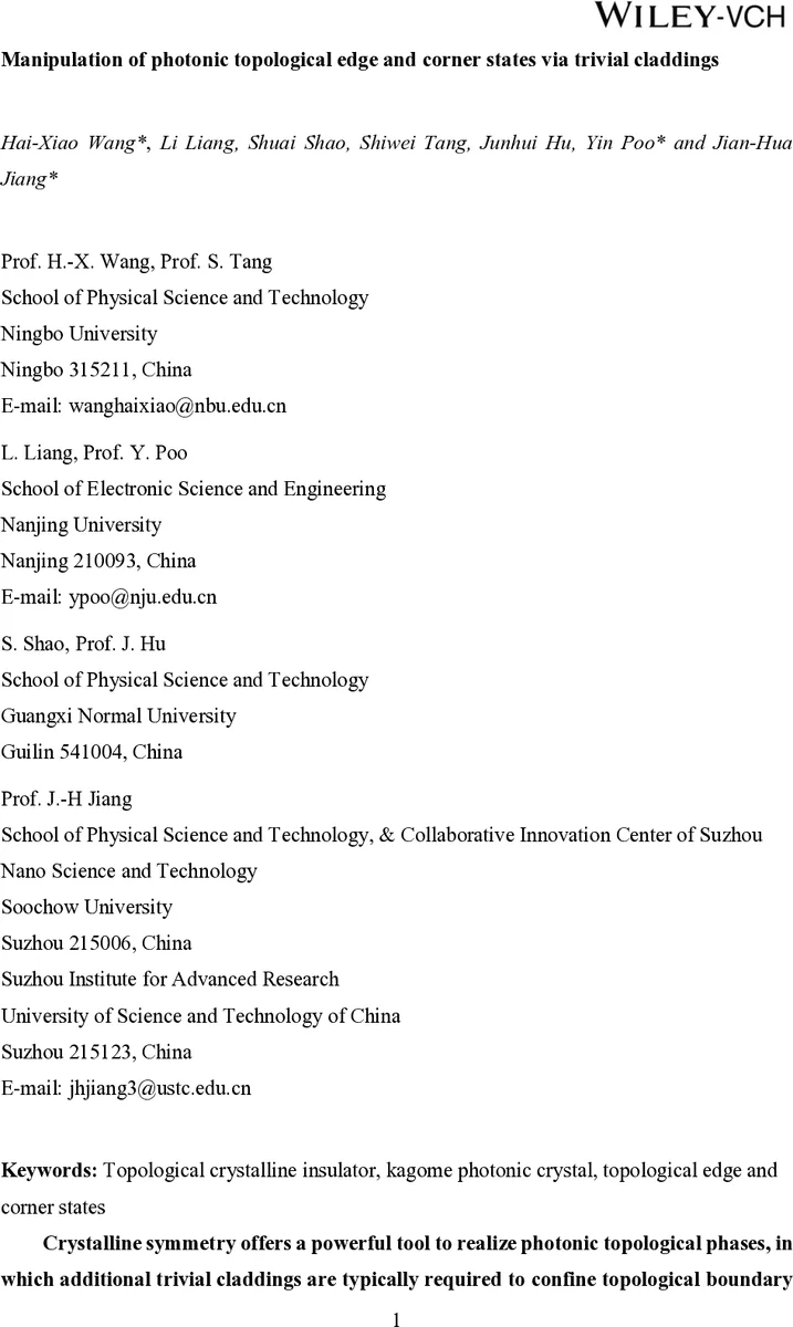 Manipulation of photonic topological edge and corner states via trivial claddings