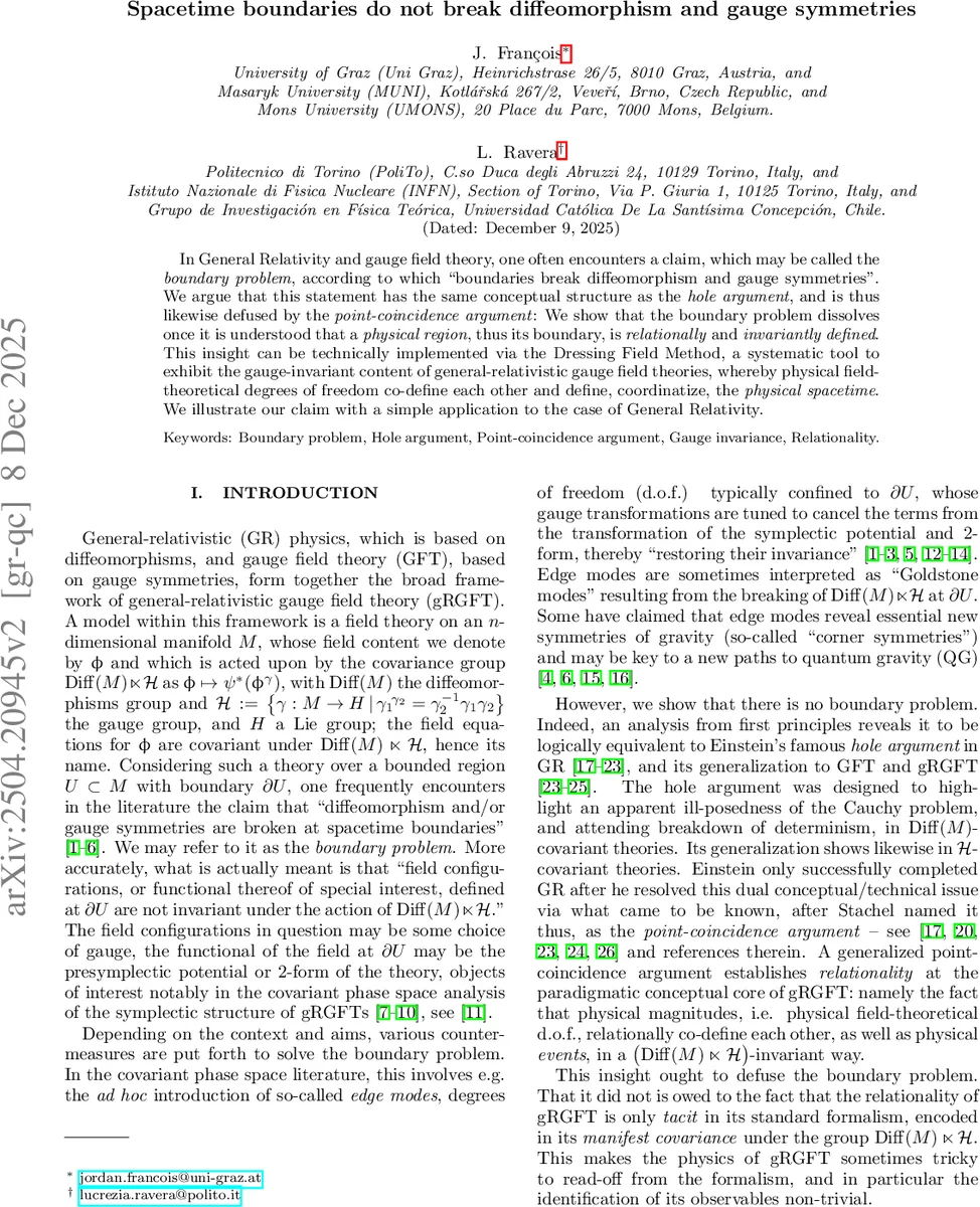 Spacetime boundaries do not break diffeomorphism and gauge symmetries
