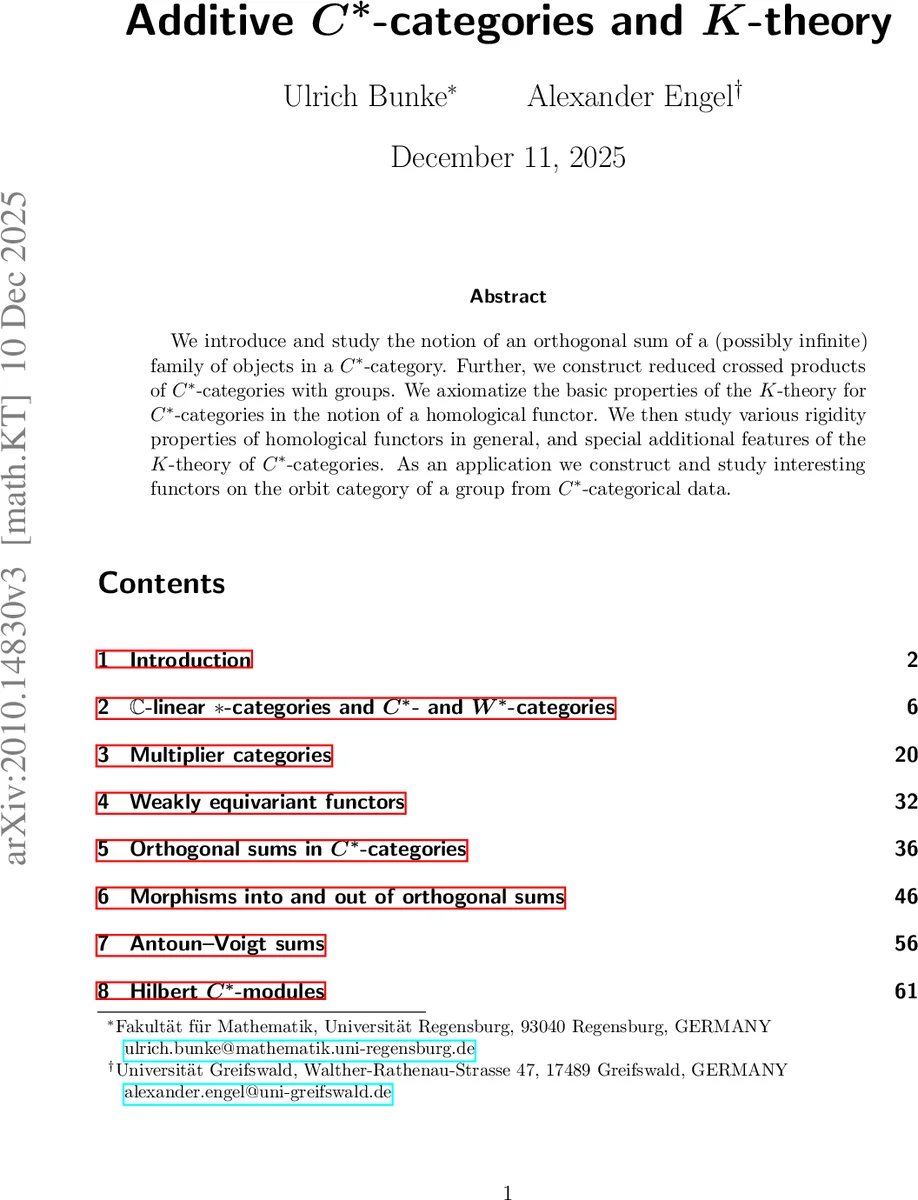 Additive C*-categories and K-theory