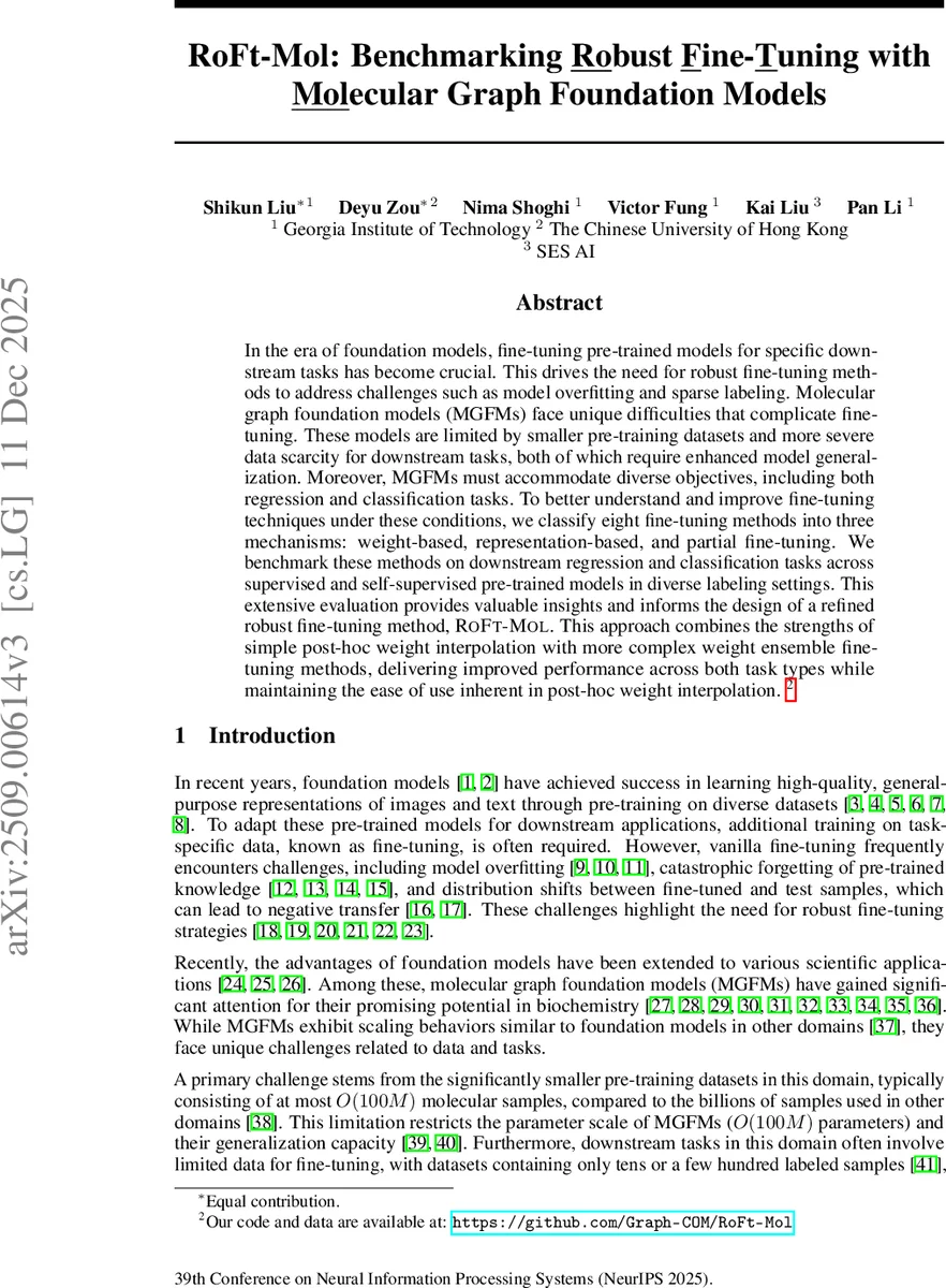 RoFt-Mol: Benchmarking Robust Fine-Tuning with Molecular Graph Foundation Models