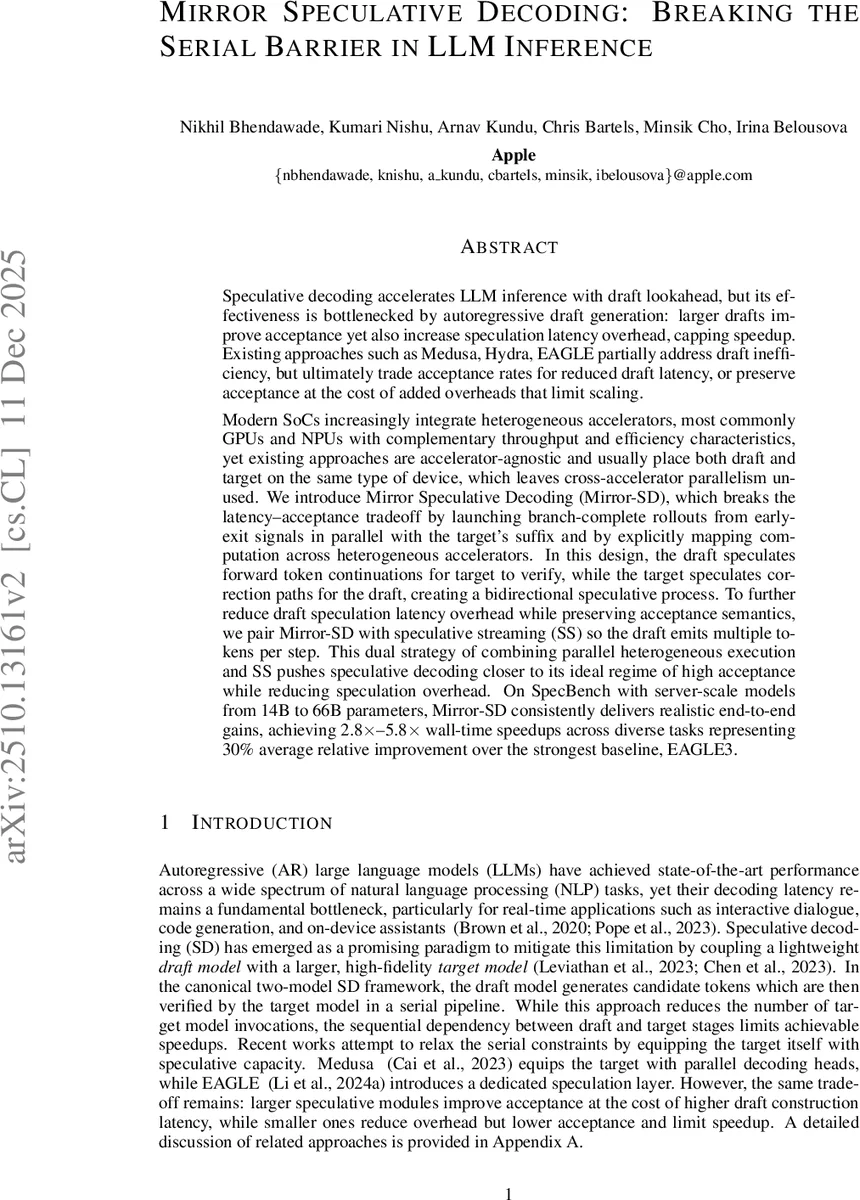 Mirror Speculative Decoding: Breaking the Serial Barrier in LLM Inference