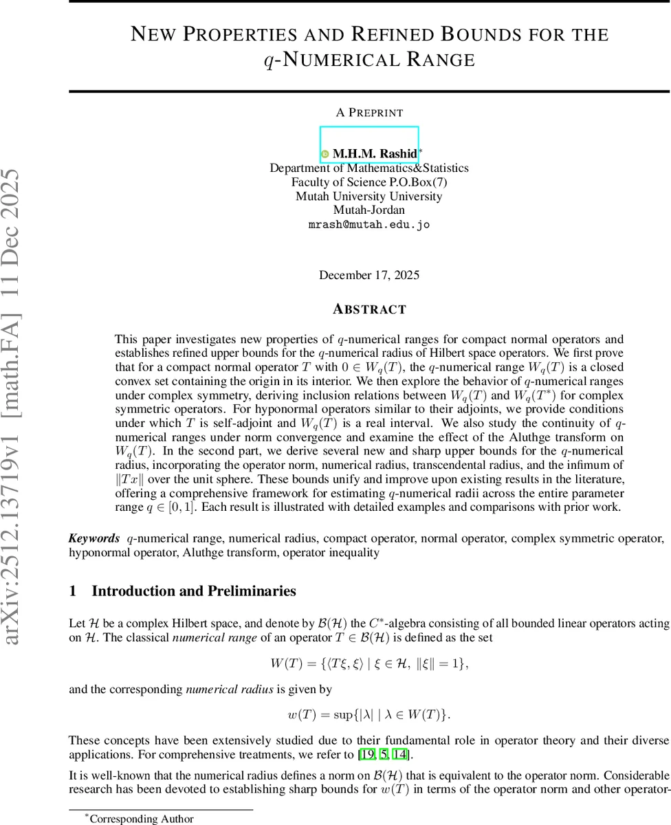 New Properties and Refined Bounds for the $q$-Numerical Range