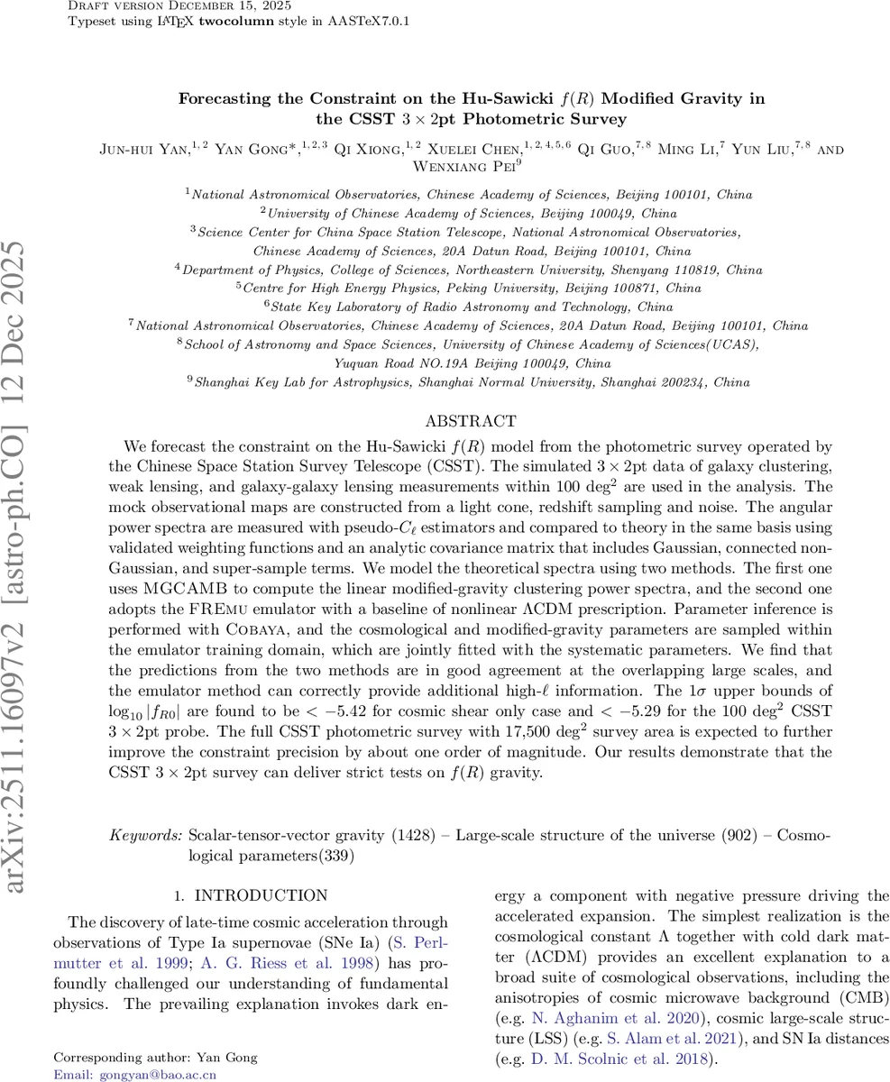 Forecasting the Constraint on the Hu-Sawicki $f(R)$ Modified Gravity in the CSST $3	imes2$pt Photometric Survey