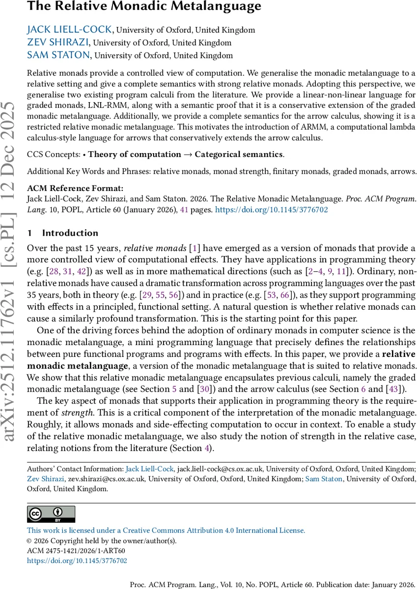The Relative Monadic Metalanguage
