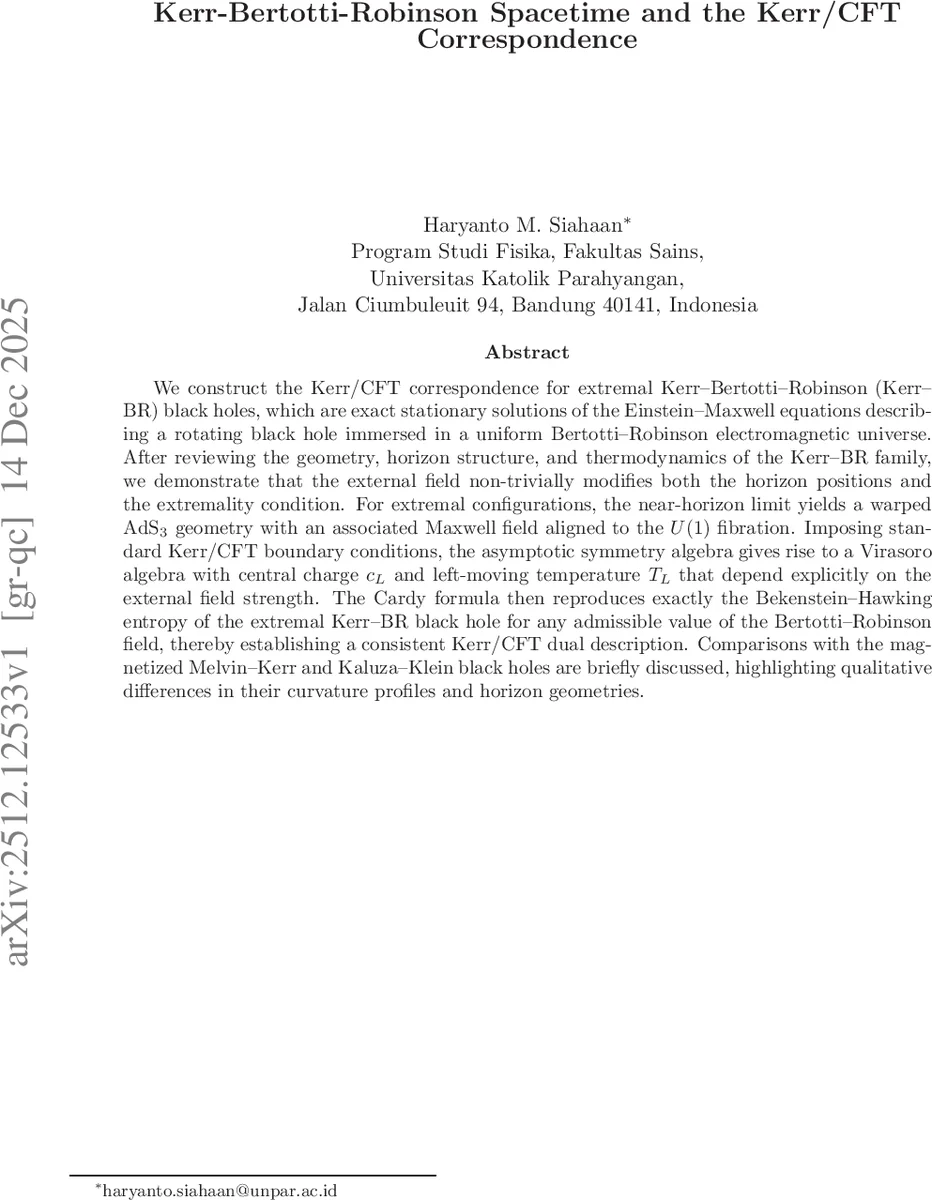 Kerr-Bertotti-Robinson Spacetime and the Kerr/CFT Correspondence