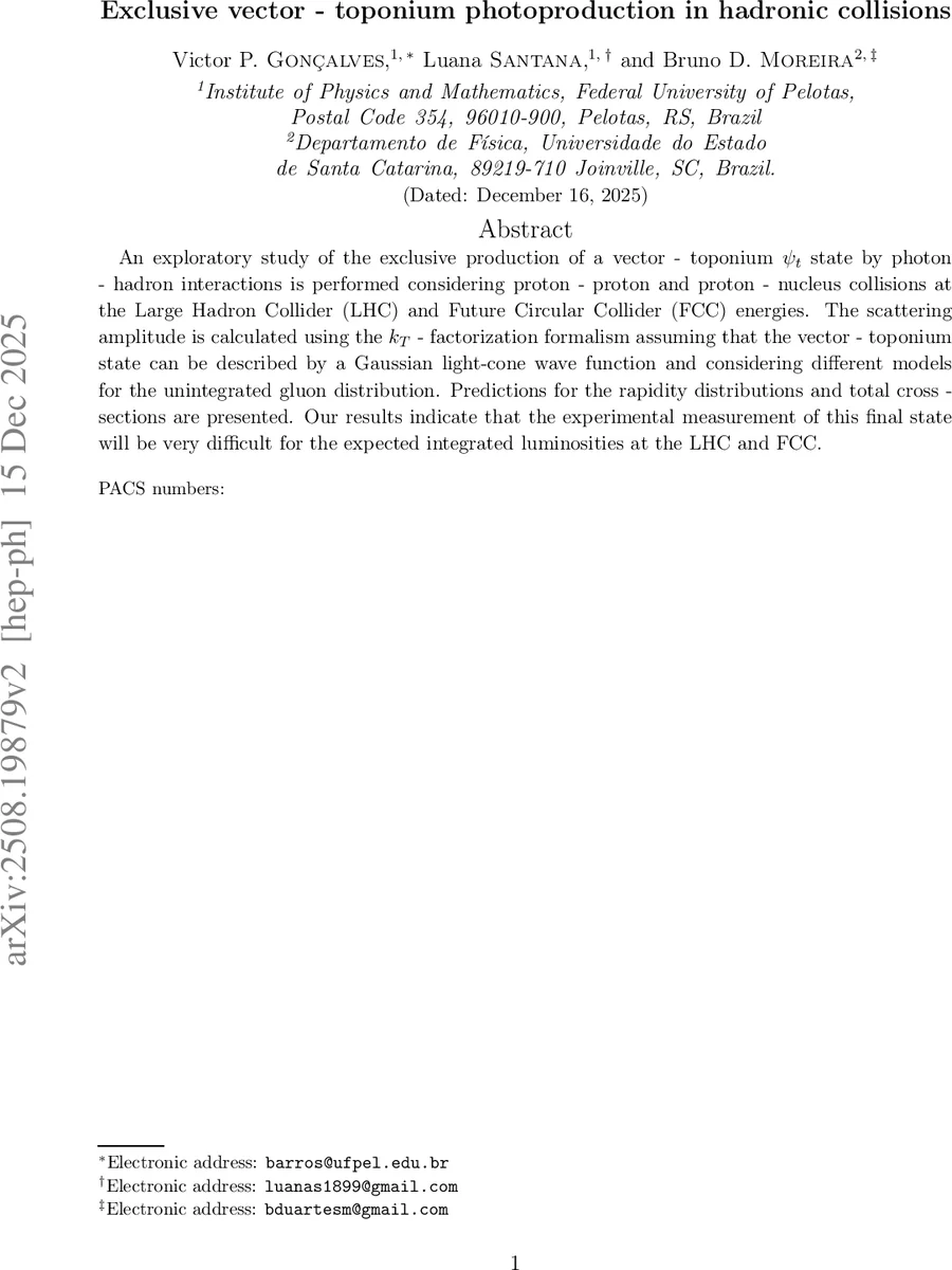 Exclusive vector-toponium photoproduction in hadronic collisions