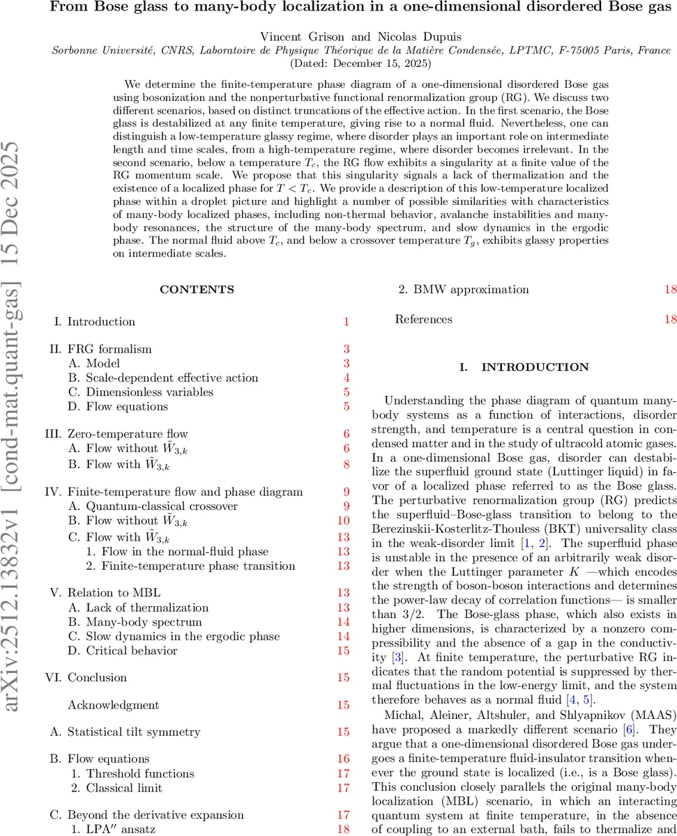 From Bose glass to many-body localization in a one-dimensional disordered Bose gas