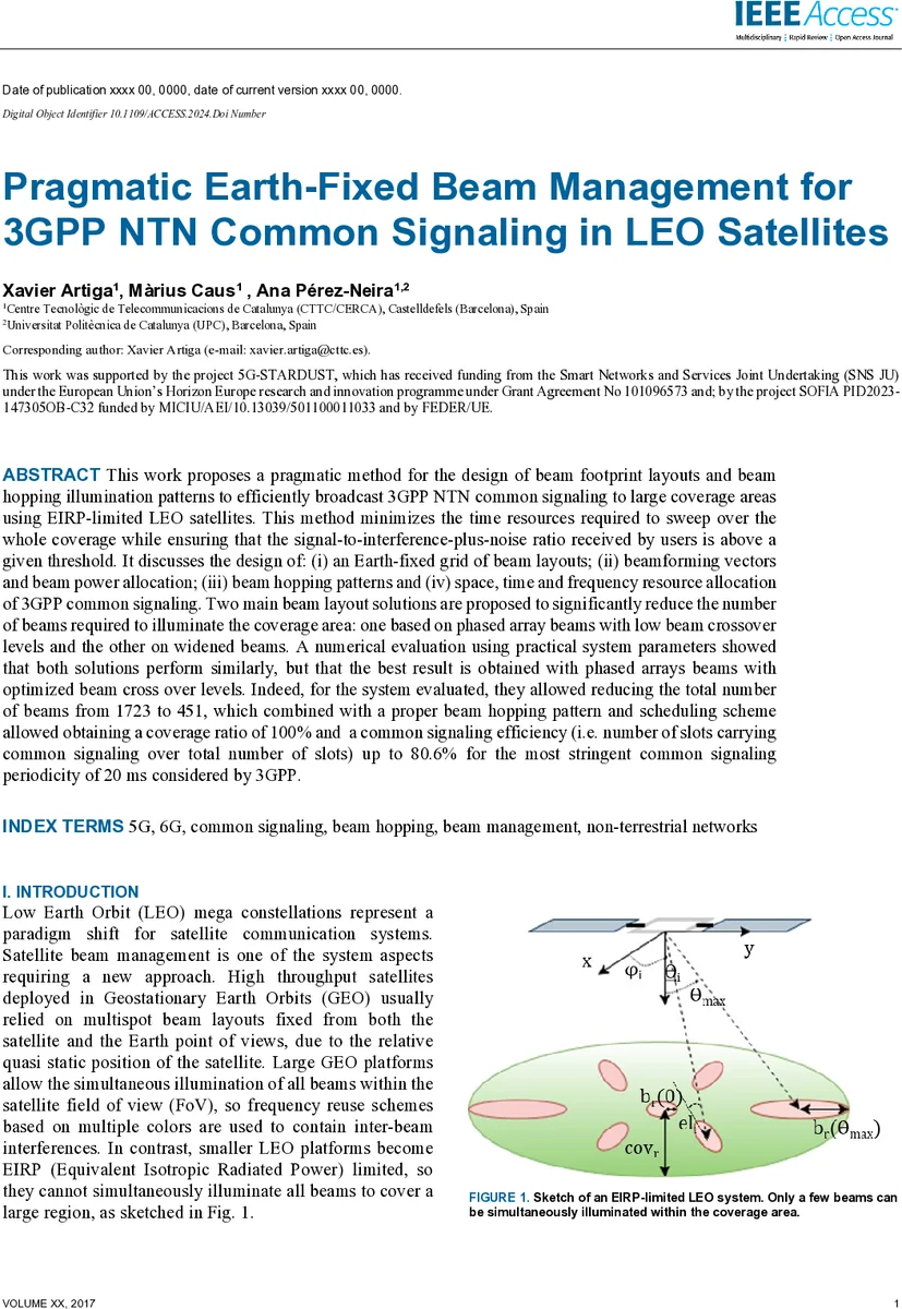 Pragmatic Earth-Fixed Beam Management for 3GPP NTN Common Signaling in LEO Satellites