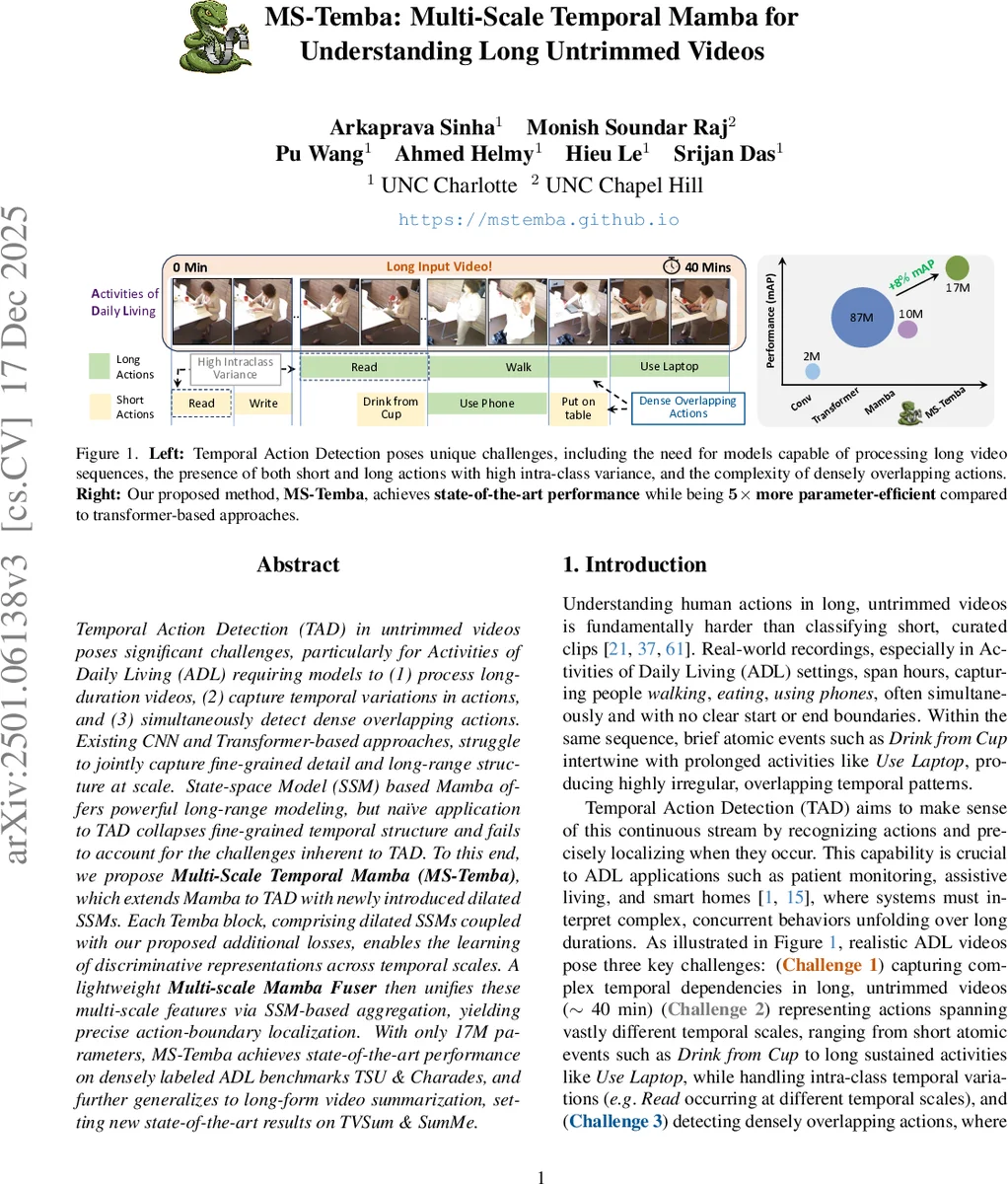 MS-Temba: Multi-Scale Temporal Mamba for Understanding Long Untrimmed Videos