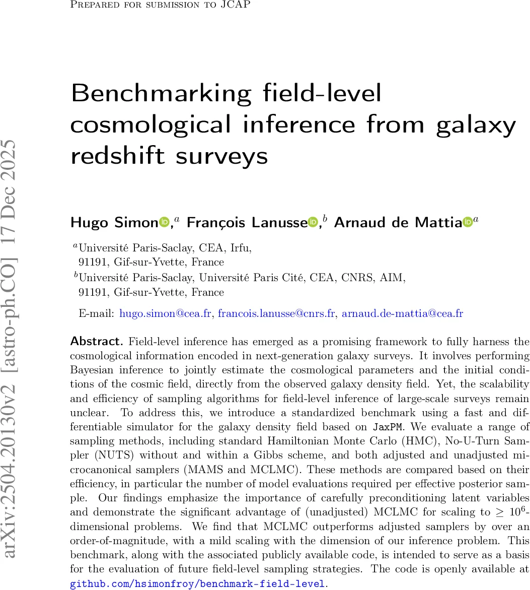 Benchmarking field-level cosmological inference from galaxy redshift surveys