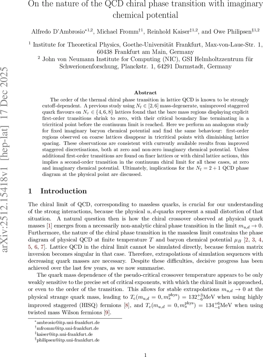 On the nature of the QCD chiral phase transition with imaginary chemical potential