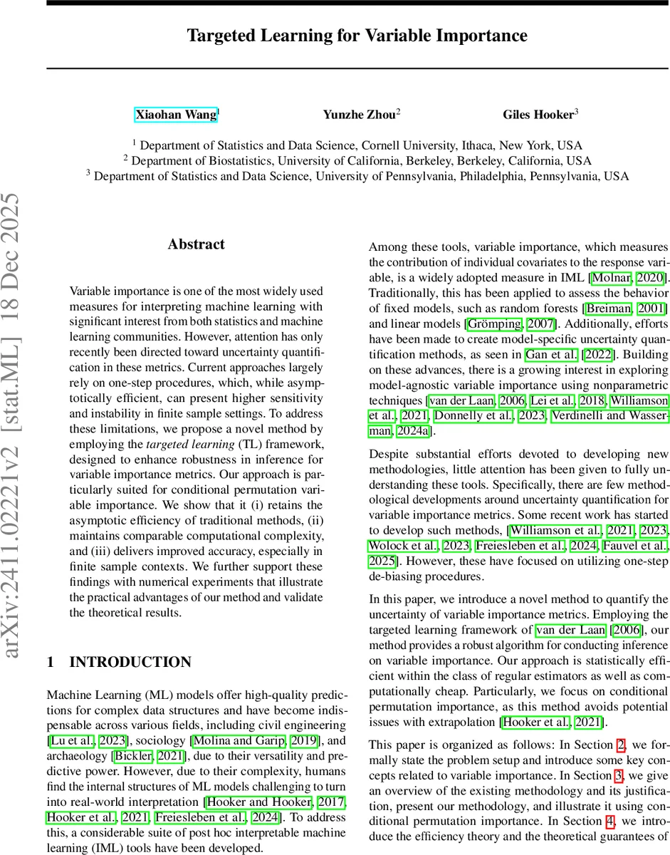 Targeted Learning for Variable Importance