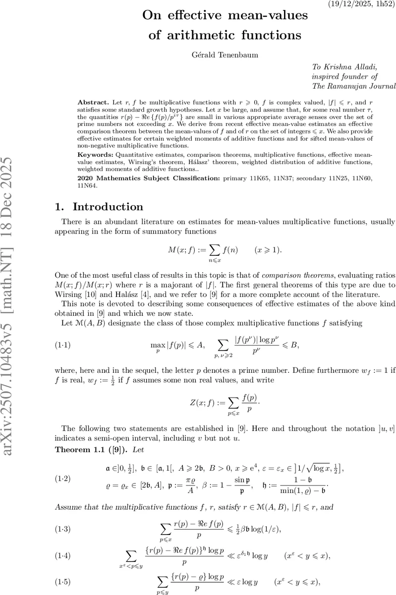On effective mean-values of arithmetic functions