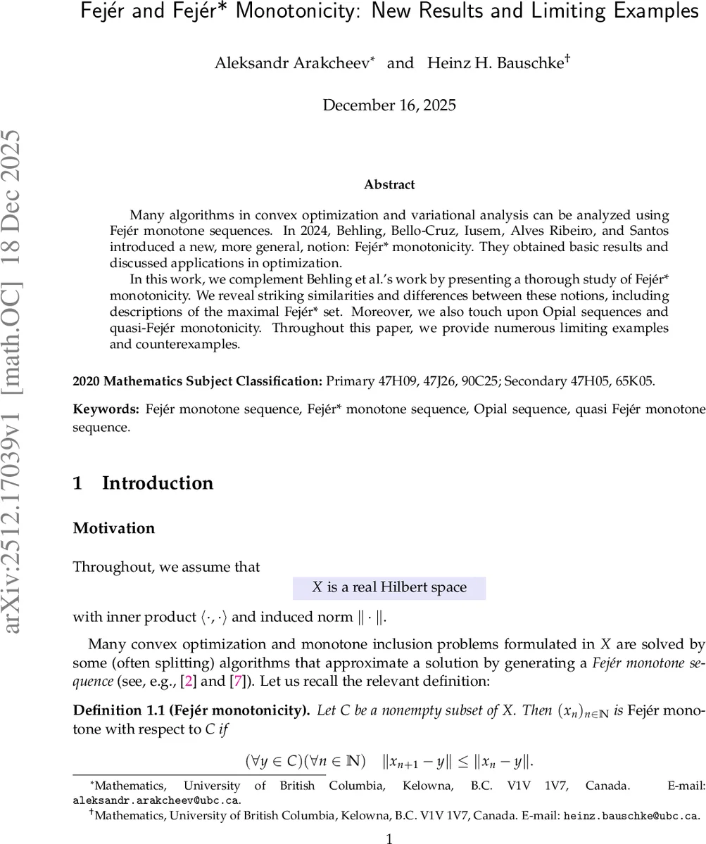 Fejér and Fejér* Monotonicity: New Results and Limiting Examples