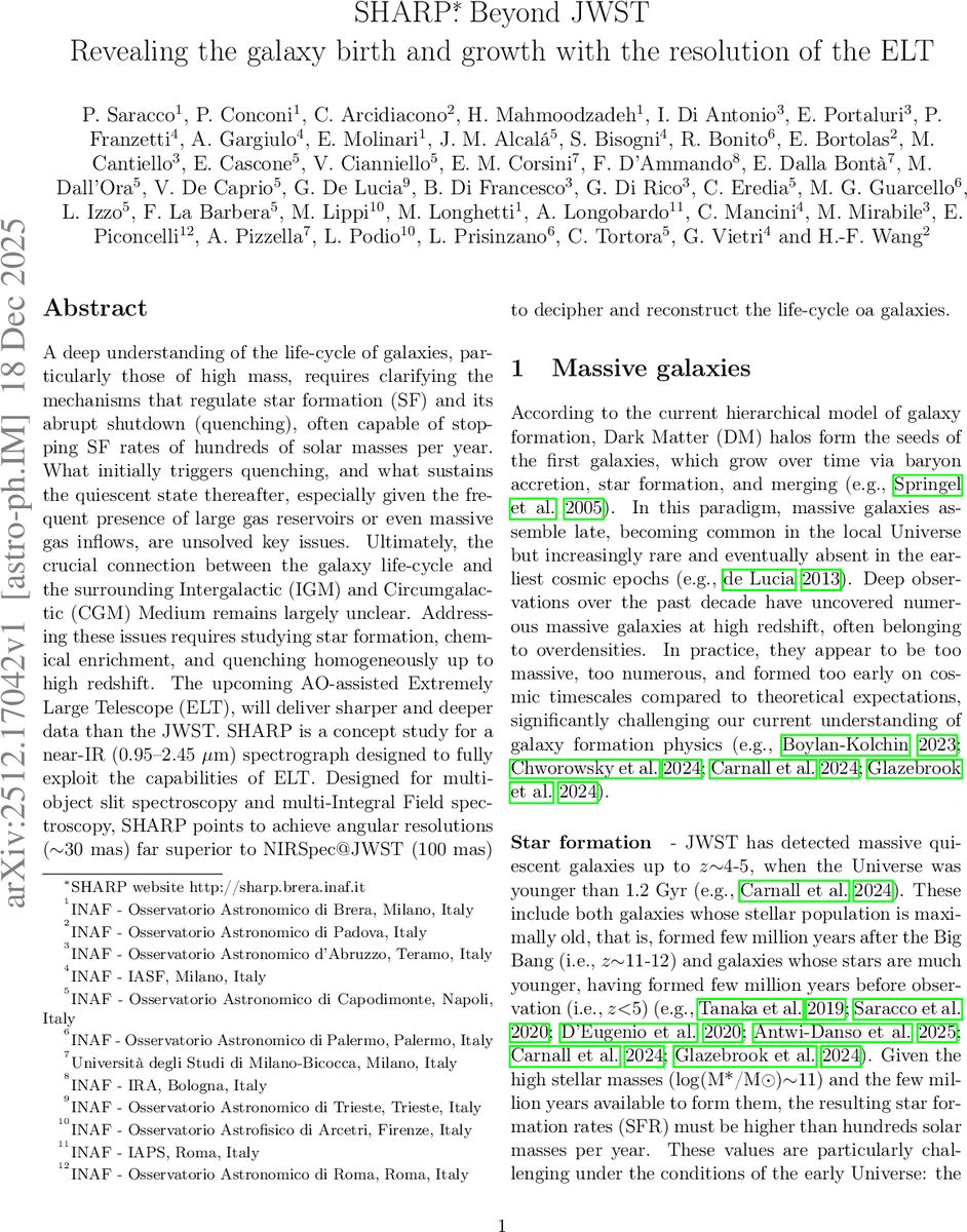 SHARP: Beyond JWST -- Revealing the galaxy birth and growth with the resolution of the ELT