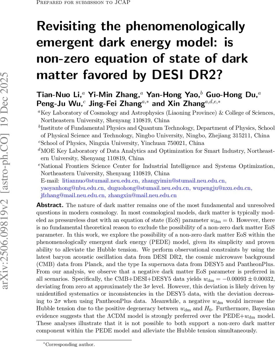 Revisiting the phenomenologically emergent dark energy model: is non-zero equation of state of dark matter favored by DESI DR2?