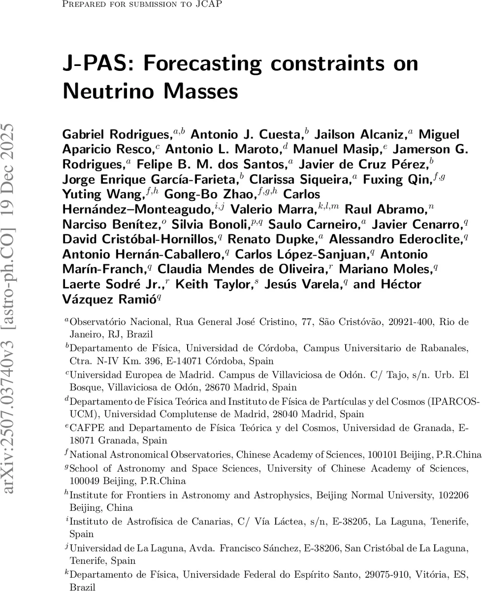 J-PAS: Forecasting constraints on Neutrino Masses