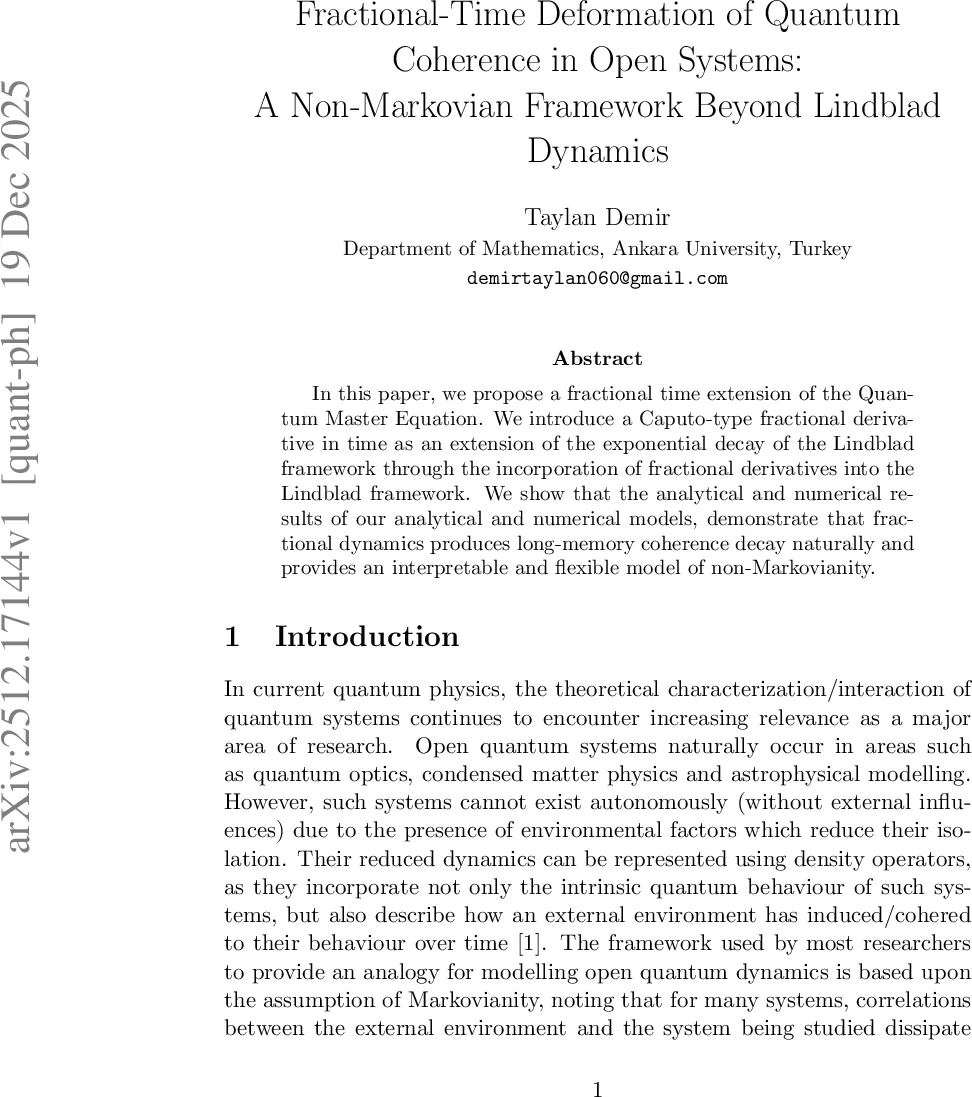 fractional-time deformation of quantum coherence in open systems: a non-markovian framework beyond lindblad dynamics