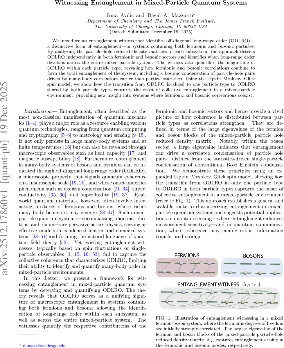 Witnessing Entanglement in Mixed-Particle Quantum Systems
