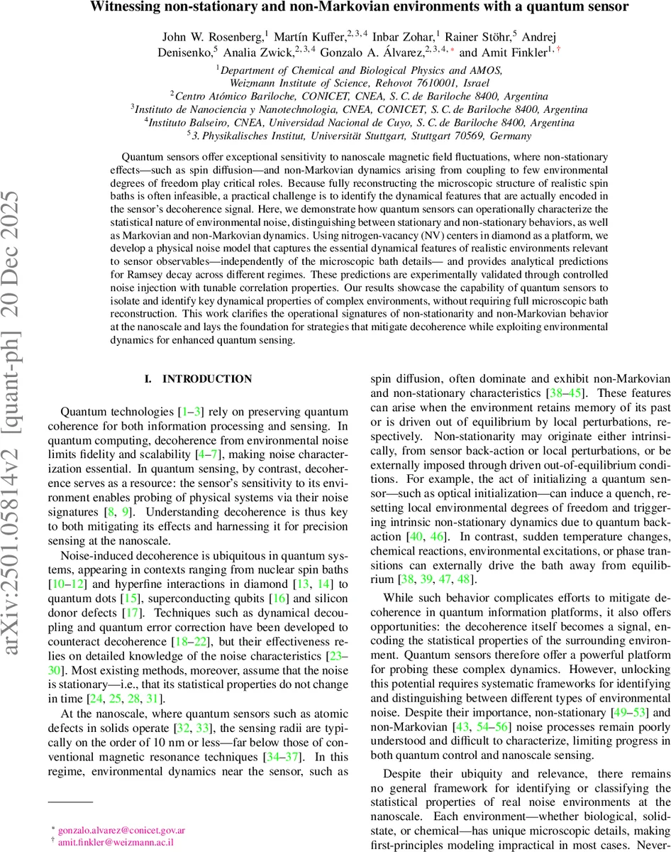 Witnessing non-stationary and non-Markovian environments with a quantum sensor