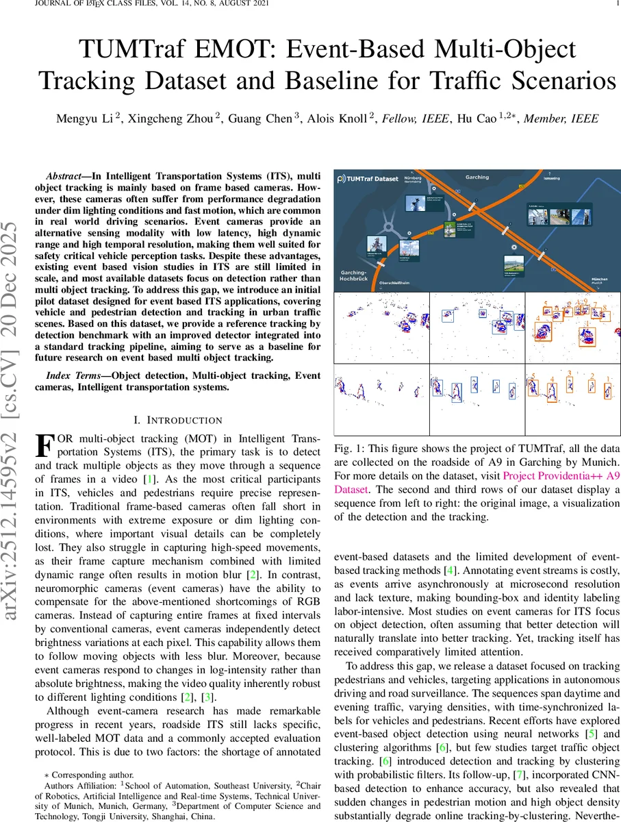 TUMTraf EMOT: Event-Based Multi-Object Tracking Dataset and Baseline for Traffic Scenarios