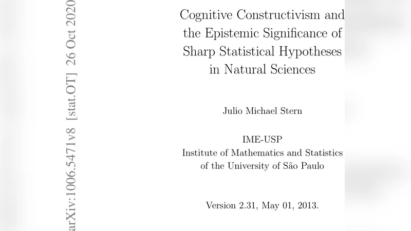 Cognitive Constructivism and the Epistemic Significance of Sharp Statistical Hypotheses in Natural Sciences
