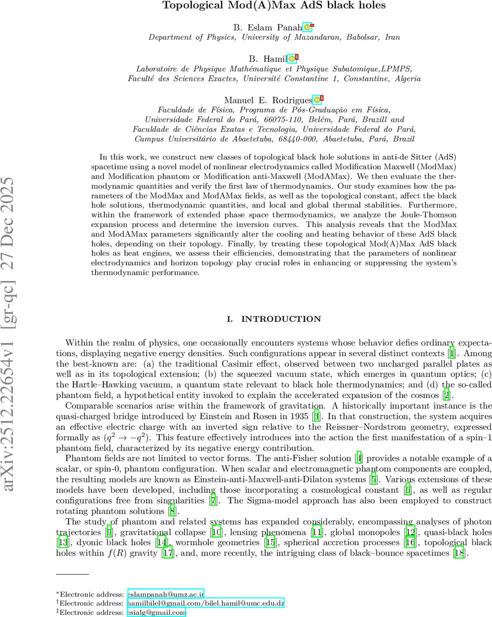 Topological Mod(A)Max AdS black holes