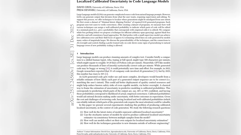 Localized Calibrated Uncertainty in Code Language Models