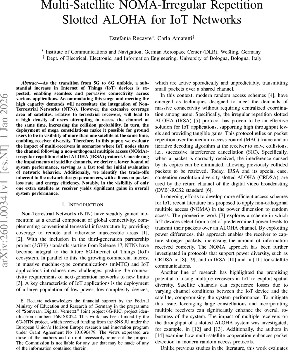 Multi-Satellite NOMA-Irregular Repetition Slotted ALOHA for IoT Networks