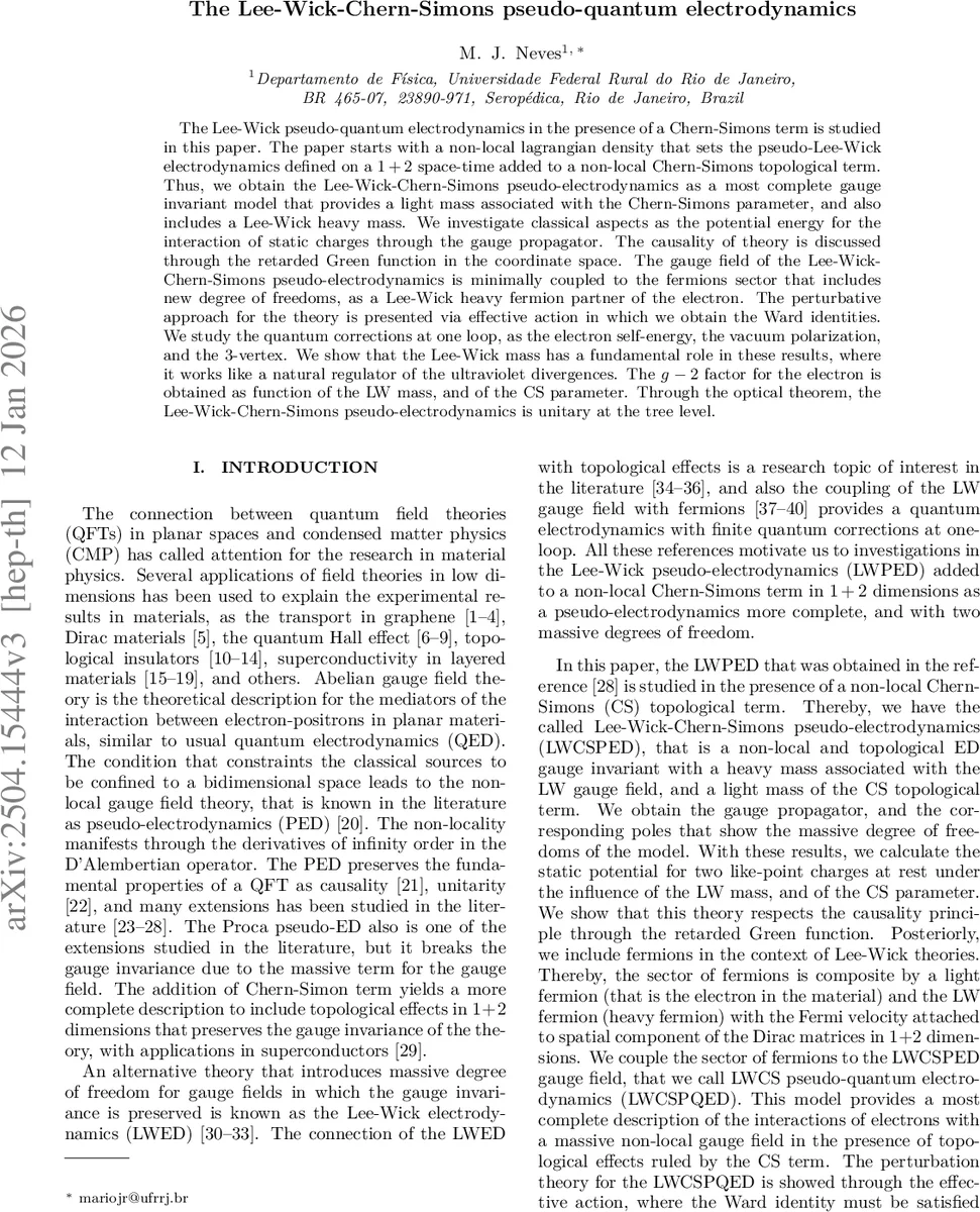 The Lee-Wick-Chern-Simons pseudo-quantum electrodynamics