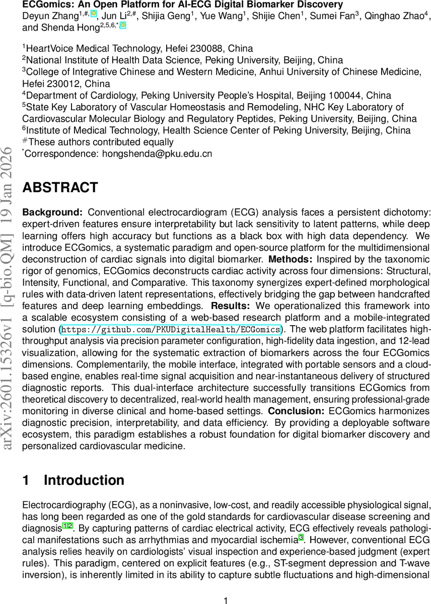 ECGomics: An Open Platform for AI-ECG Digital Biomarker Discovery