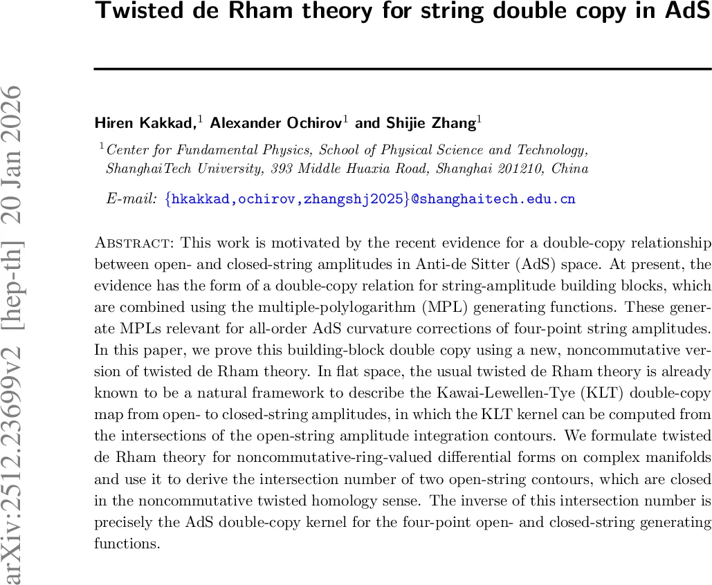 Twisted de Rham theory for string double copy in AdS