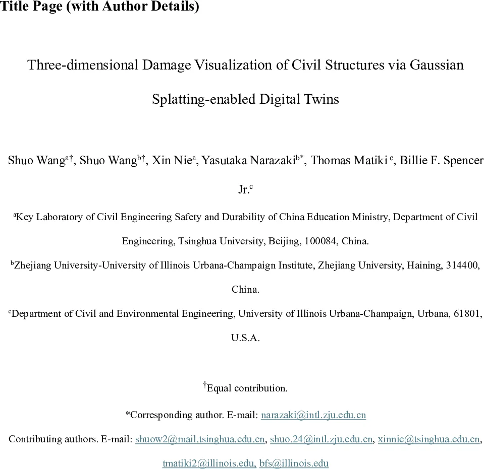 Three-dimensional Damage Visualization of Civil Structures via Gaussian Splatting-enabled Digital Twins