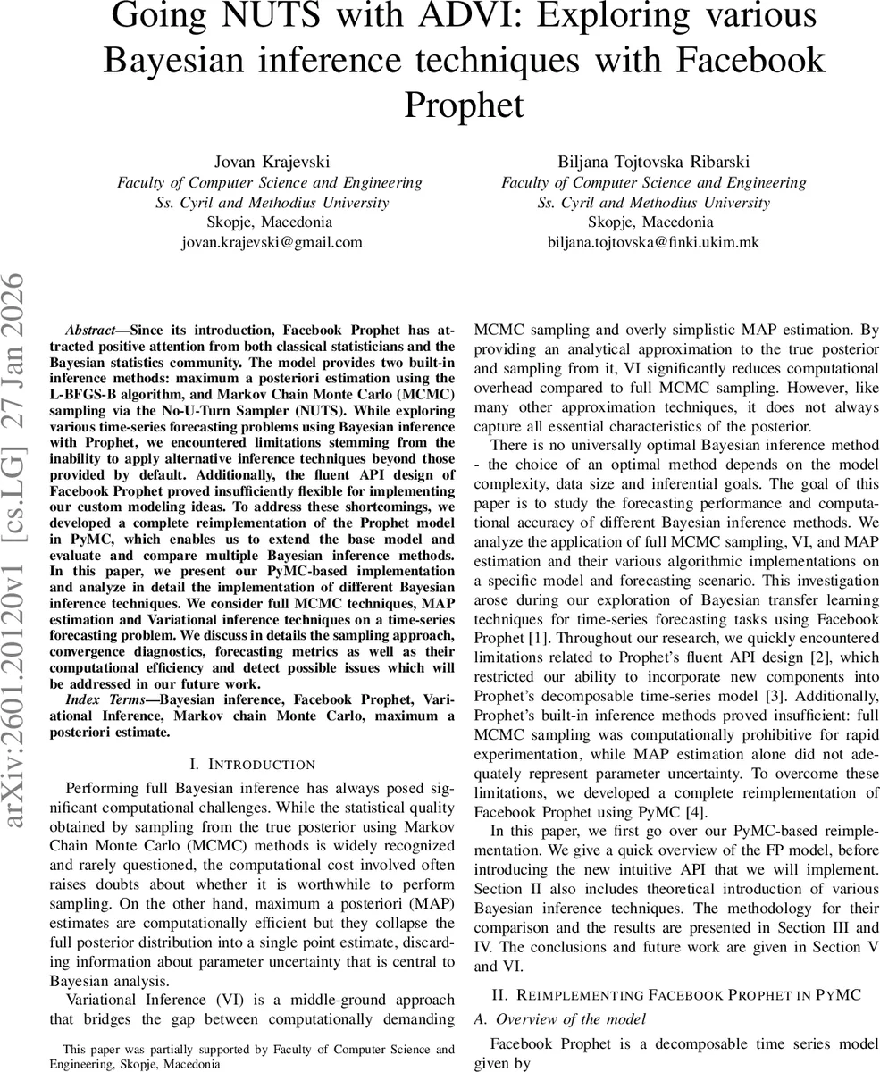 Going NUTS with ADVI: Exploring various Bayesian Inference techniques with Facebook Prophet
