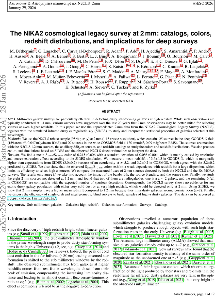 The NIKA2 cosmological legacy survey at 2 mm: catalogs, colors, redshift distributions, and implications for deep surveys