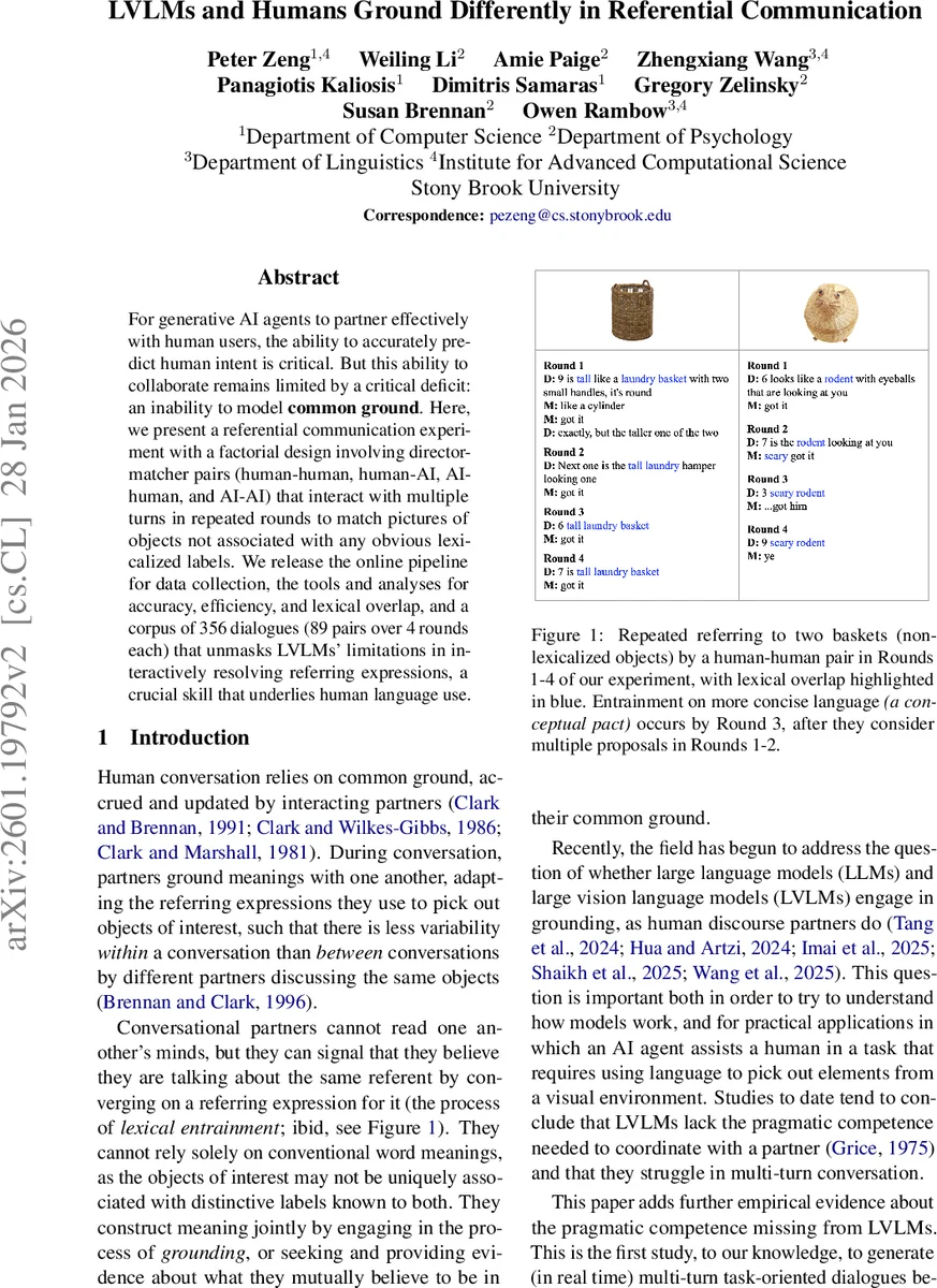 LVLMs and Humans Ground Differently in Referential Communication