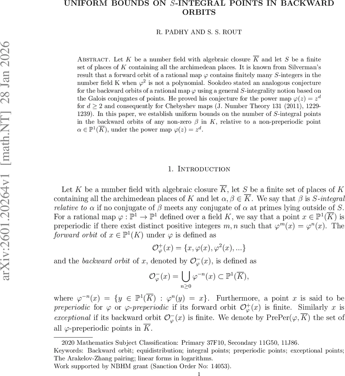 Uniform bounds on $S$-integral points in backward orbits