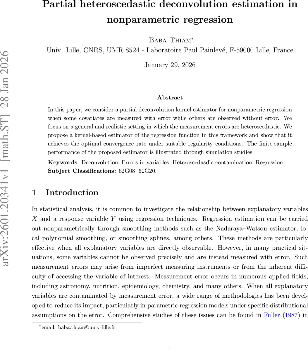 Partial heteroscedastic deconvolution estimation in nonparametric regression