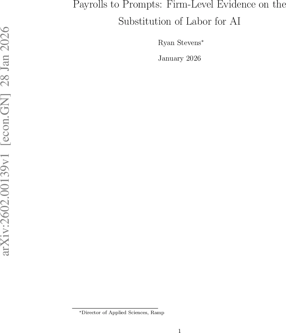 Payrolls to Prompts: Firm-Level Evidence on the Substitution of Labor for AI