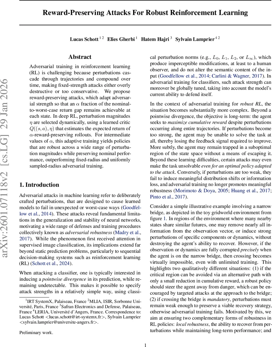 Reward-Preserving Attacks For Robust Reinforcement Learning