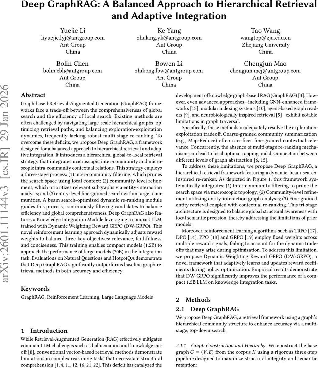 Deep GraphRAG: A Balanced Approach to Hierarchical Retrieval and Adaptive Integration
