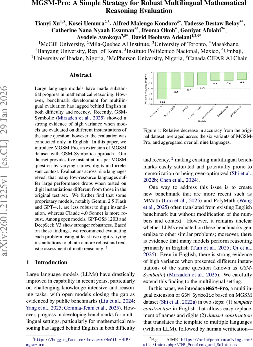 MGSM-Pro: A Simple Strategy for Robust Multilingual Mathematical Reasoning Evaluation