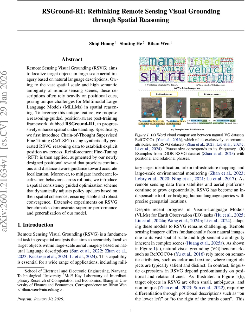 RSGround-R1: Rethinking Remote Sensing Visual Grounding through Spatial Reasoning