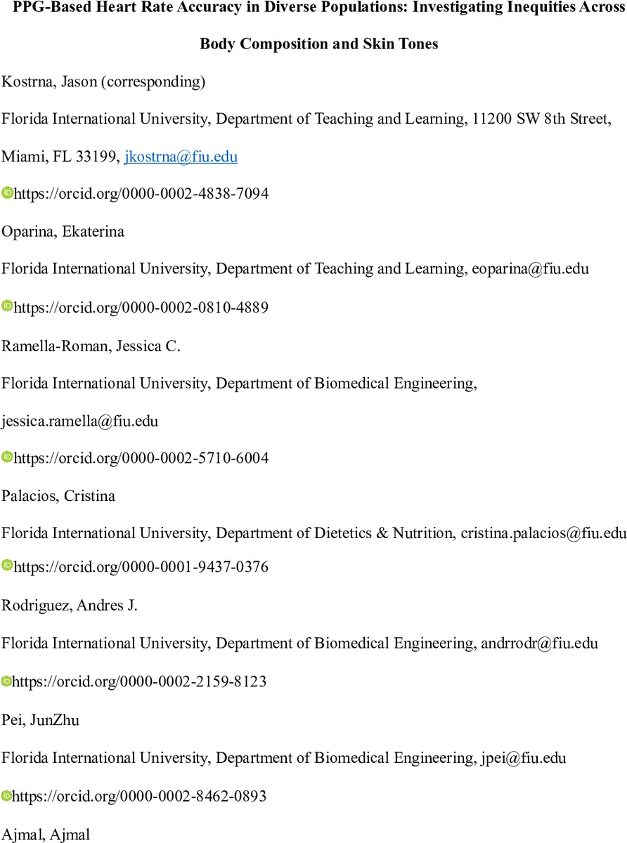 PPG-Based Heart Rate Accuracy in Diverse Populations: Investigating Inequities Across Body Composition and Skin Tones