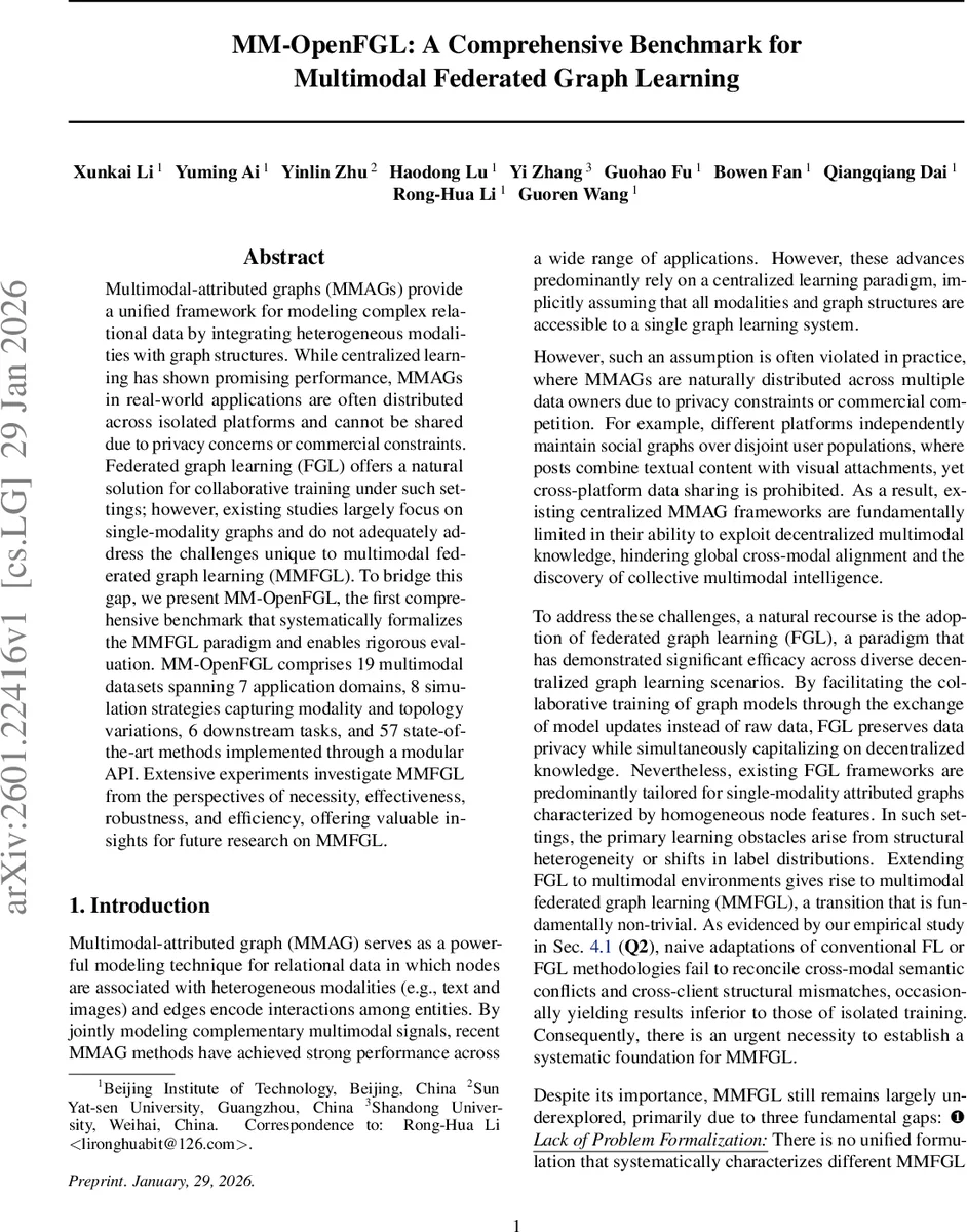 MM-OpenFGL: A Comprehensive Benchmark for Multimodal Federated Graph Learning