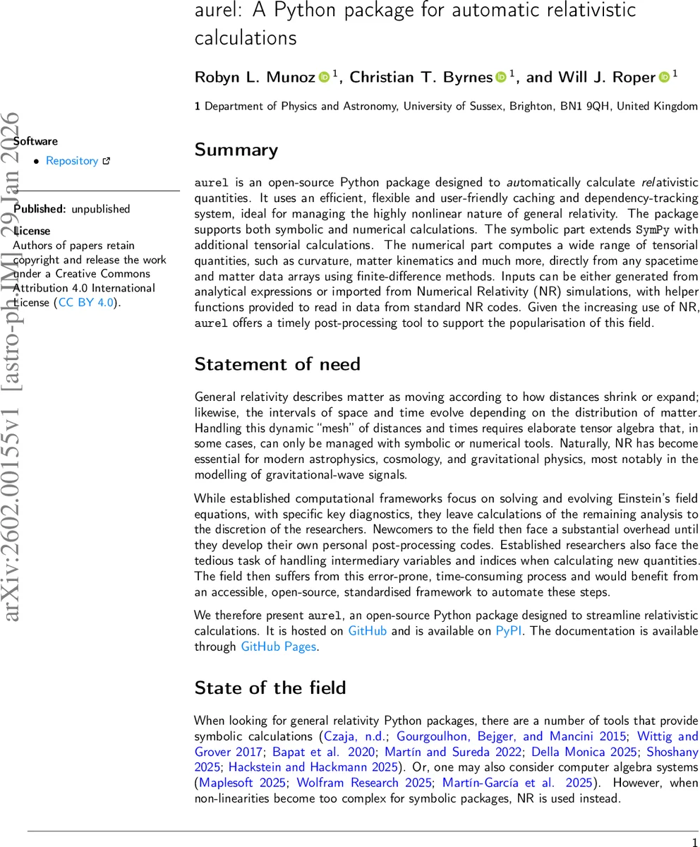 aurel: A Python package for automatic relativistic calculations