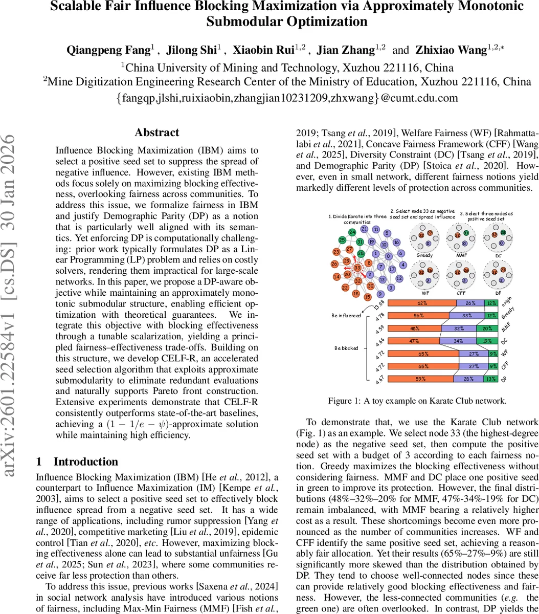 Scalable Fair Influence Blocking Maximization via Approximately Monotonic Submodular Optimization