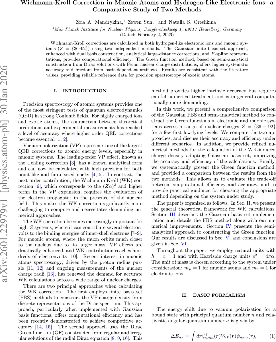Wichmann-Kroll Correction in Muonic Atoms and Hydrogen-Like Electronic Ions: a Comparative Study of Two Methods